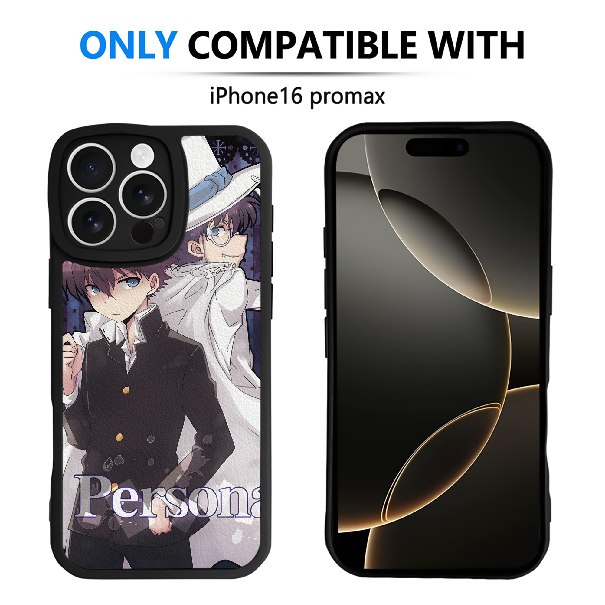 （画像用） 名探偵コナン Detective Conan 【iPhone 16シリーズ対応】シリコンスマホケース（レザー調） 材質：シリコン